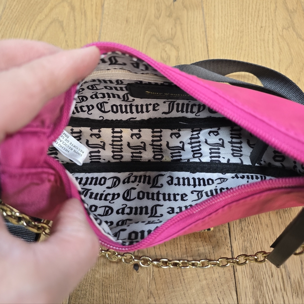 Juicy Couture Hot Pink Chain Detail Shoulder Crossbody Mini Bag - Picture 8 of 11
